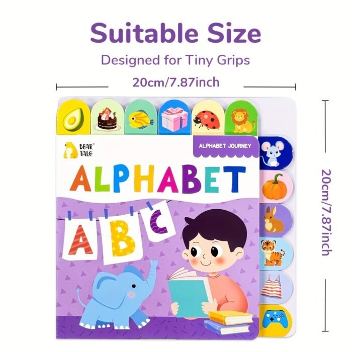 A-Z Learning Board Books, Let'S Learn Abc, Interactive Book For Kids| 24 Pages, Fun Taps, Board Book For Early Learning, Basic Knowledge, English Words, My First Learning, Safe And Durable Material, Birthday, Christmas Gift, School Supplies, Classroom Use, Homeschooling - Image 2