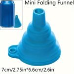 1Pc Collapsible Mini Funnel - Portable, Multi-Functional Kitchen Tool For Oil And Liquid Transfer, Food-Safe Plastic, Ideal For Home Use, Kitchen Funnel - Image 5