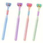 1Pc Threesided Soft Bristle Toothbrush, Bristle Travel Toothbrush For Adult, Soft Bristle Toothbrush, Complete Teeth And Gum-Care Great Bristles Clean Each Tooth Soft And Gentle Toothbrush - Image 3