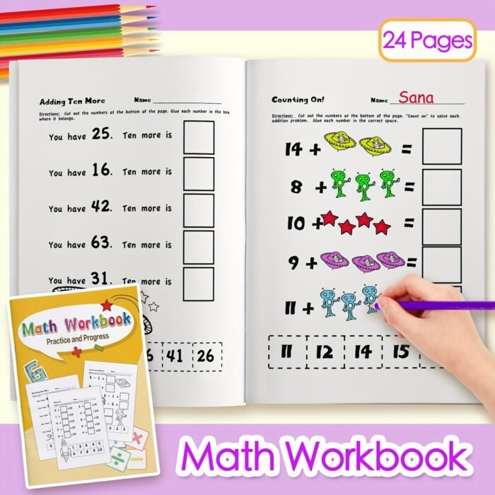 Kids' Calculation Book: Color & Write To Master Addition And Subtraction - Image 1
