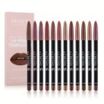 12Pcs Matte Non-Stick Lip Liner, Long-Lasting Waterproof Lip Liner Gift Box Set Lip Makeup Ideal For Mother'S Day Makeup Set