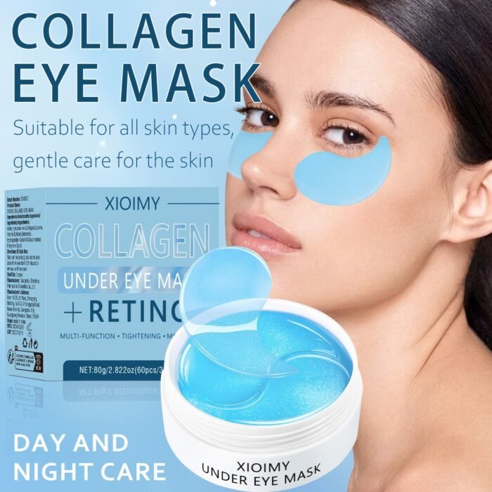 60Pcs Xioimy Collagen & Retinol Under Eye Masks - Hypoallergenic Multi-Functional Gel Eye Patches For Tightening, Moisturizing & Firming - European Specialized Skincare For All Light Beige Types, Men & Women, Eye Patches Skincare, Gentle Skincare, Under-Eye, Hypoallergenic Material - Image 4