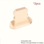 2 Pcs Aluminum Alloy Anti Dust Plug For Iphone 13 12 Mini 11 Pro Max Xs 8 Plus Ipad Airpods Apple Series Lightning Port Cover - Image 10
