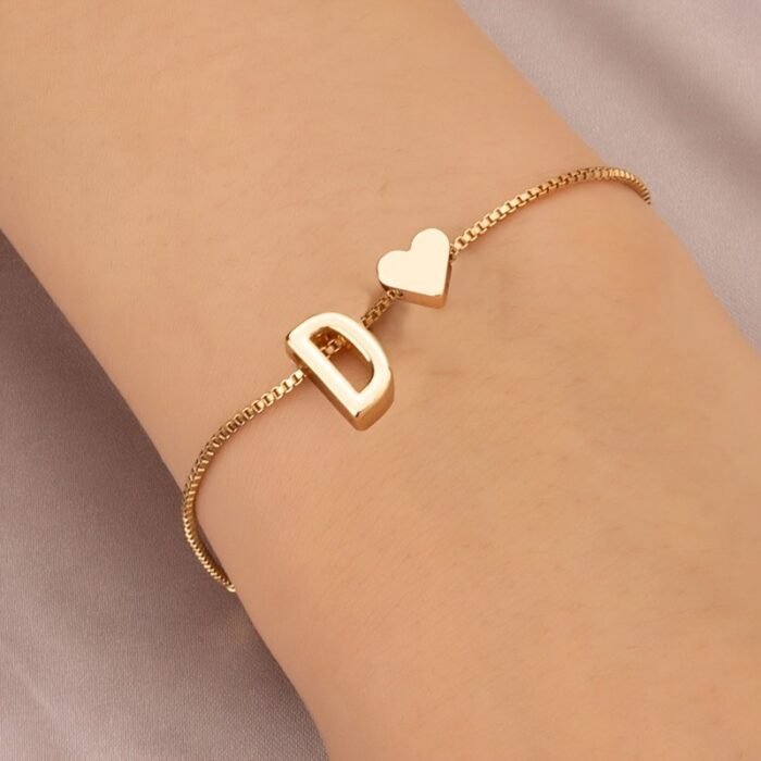 Letter Mini Love Heart Thin Chain Bracelet Simple Minimalist Hand Chain Jewelry Decoration Gift Birthday Gift - Image 13
