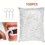 50/150Pcs Dental Flosser, Deep Cleaning Dental Floss For Proper Oral Care, Portable Disposable Hygienic Flosser For Trave - Image 2