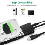 Sata To Usb 3.0 Adapter Cable For 6.35/8.89 Cm Hdd/Ssd - High-Speed Data Transfer, Uasp Support, External Hard Drive Converter With Dual-Interface (Usb 3.0 & Sata), No Battery Needed, Easy Installation, Data Transfer Cable | Sata Interface | Durable Cable
