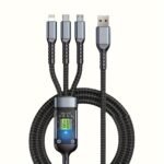 100W Max Multi Charging Cable 3In 1 Multi Usb Charger Fast Charging Cable, Multi Charging Cable 3In 1 Multi Iphone Charger Cable Nylon Braided Mfi Universal Usb Fast Charging Cord With Type-C/Usb C Micro Lightning For Phone Ipad Iphone - Image 3