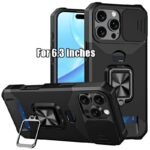 1Pc Heavy-Duty Phone Case Heavy-Duty Shockproof Phone Case With A Metal Stand And Card Slot, Compatible With Iphone 16 Pro Max, 15 Pro Max, 14 Pro Max, And 13 Pro Max. - Image 31