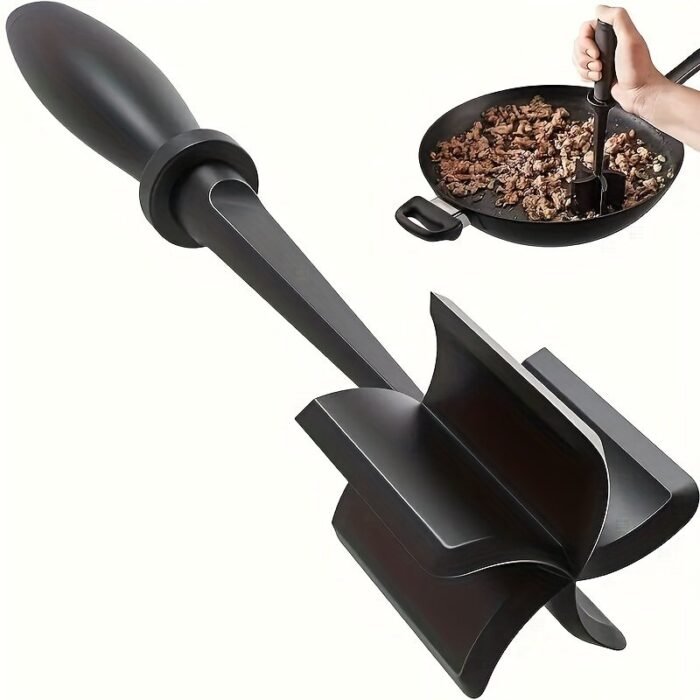1Pc Aberzey Heat Resistant Plastic Meat Chopper - Manual Hamburger Meat Shredder, Beef Grinder For Crafting Burgers, Turkey & More - No Electricity Needed - Image 1