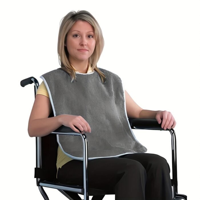 1Pc Or 4Pcs Light Blue Adult Bibs - Adjustable, Machine Washable Polyester Dining Cloth For Elderly Care, Design For Men And Women - Image 14