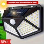 1/2/4/6/8Pcs 100 Led Solar Wall Lights Outdoor Solar Lights Pir Motion Sensor Solar Powered Sunlight Lamps Courtyard Lights Super Bright, 3 Modes Solar Motion Lights Outdoor, Solar Fence Lights Safety Lights For Garden Yard Outside - Image 7