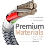 1Pc Durable Nylon Braided Usb 3.0 Extension Cable, 3.05Meter/201.17Cm/100.58Cm/48.77Cm, Type A Male To Female, 5Gbps High-Speed Data Transmission, Compatible With Desktop, Laptop, Keyboard, Mouse, External Hard Drives, Printers, Gamepads, Cameras, Projectors - No Power Loss, Long-Lasting Plug Stability - Image 6