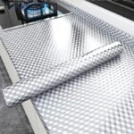 1 Roll Of Waterproof & Oil-Resistant Kitchen Stickers - Self-Adhesive, High Temperature Resistant, Drawer & Wall Backboard Liners With Checkered Pattern For Home Improvement, Kitchen Backsplash Liner | Checkered Pattern Liner | Selfadhesive Backing