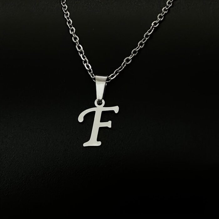 Stainless Steel Minimalist 26-Letter Pendant Necklace - Hip-Hop & Everyday Unisex Jewelry, Initial Gift For Women & Men, Durable Year-Round Wear, Necklace, Daily Wear Accessory, Modern Jewelry, Polished Finish - Image 12