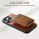 2-In-1 Detachable Phone Case Compatible With Wireless Charging Magnetic Card Holder Wallet Rear Cover Can Stand For Iphone 15Promax 15Plus 14 13 12 Black/Brown/Blue/Khaki/Red - Image 4