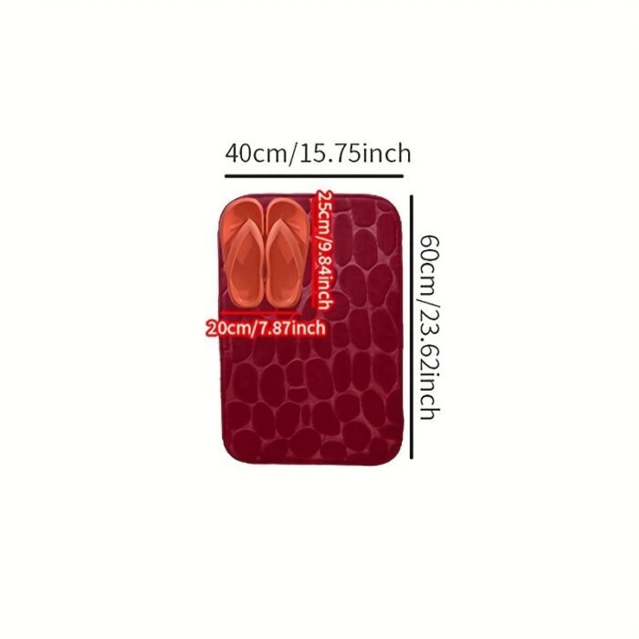 1Pc Cobblestone Floor Mat Bathroom Water Absorption Anti-Skid Mat Bathroom Doormat Bedroom Carpet Floor Mat - Image 19