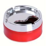 1Pc Stainless Steel Ashtray, Sealed Windproof Ashtray, Living Room Household Rotary Thickening Ashtray - Image 11