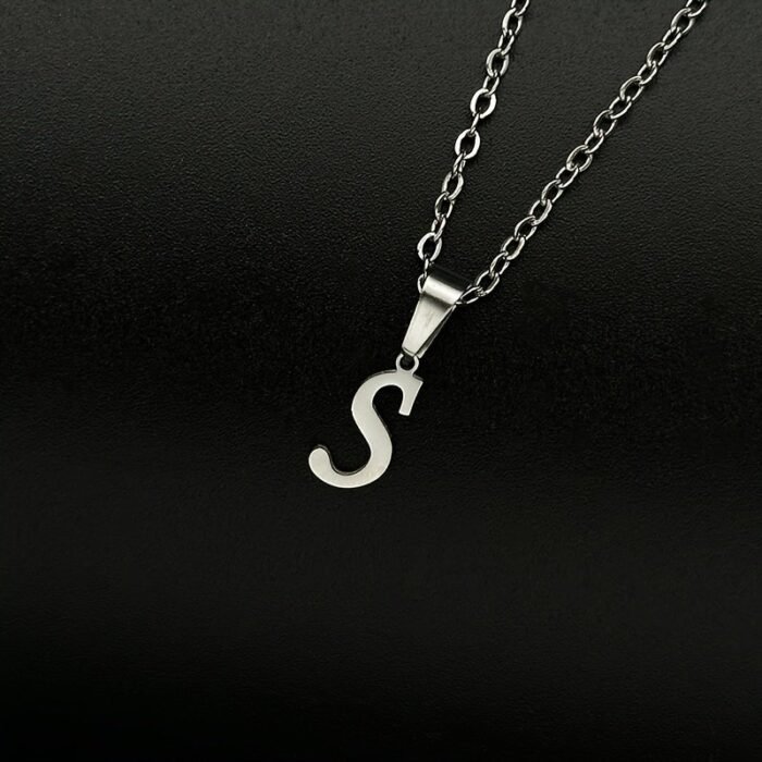 Stainless Steel Minimalist 26-Letter Pendant Necklace - Hip-Hop & Everyday Unisex Jewelry, Initial Gift For Women & Men, Durable Year-Round Wear, Necklace, Daily Wear Accessory, Modern Jewelry, Polished Finish - Image 27