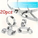 20Pcs Premium Stainless Steel Hose Clamp Set - Adjustable Worm Gear For Pipes, Intercoolers & Plumbing - Durable 304 Construction, Fits 1/4" To 1-1/8" (6-29Mm) - Image 4