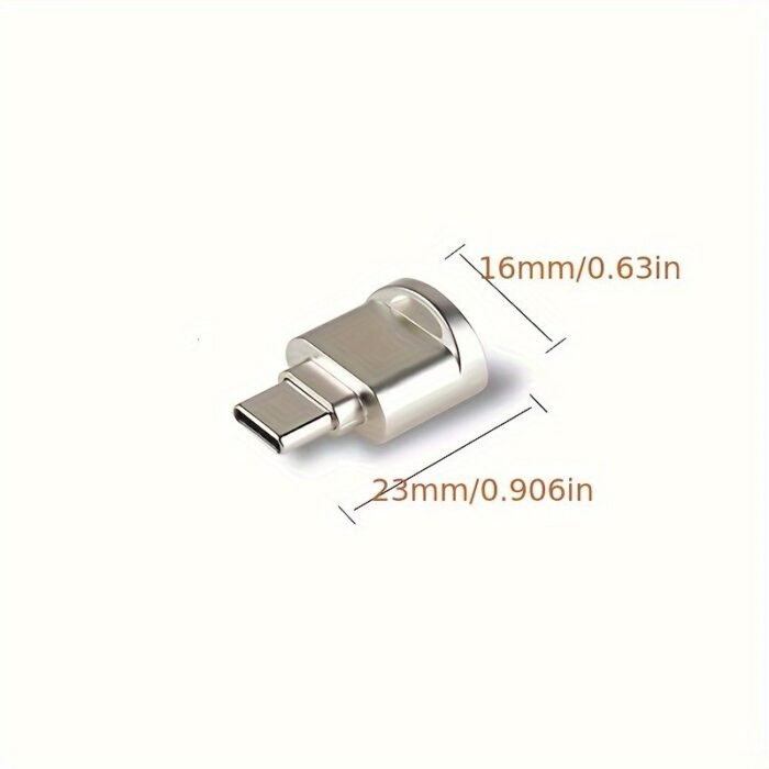 Dual Usb-C & Usb Card Reader For Sd & Tf Cards - High-Gloss Metallic Finish - 256Gb Capacity - Compatible With Macbook, Samsung Galaxy, Laptops & More, Portable Data Transfer|Sleek Metallic Design|Highgloss Finish - Image 4