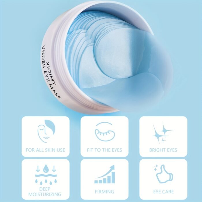 60Pcs Xioimy Collagen & Retinol Under Eye Masks - Hypoallergenic Multi-Functional Gel Eye Patches For Tightening, Moisturizing & Firming - European Specialized Skincare For All Light Beige Types, Men & Women, Eye Patches Skincare, Gentle Skincare, Under-Eye, Hypoallergenic Material - Image 9