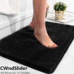 1 Thickened Microfiber Fluffy Long Plush Soft Comfort Mat Bathroom Rug Non-Slip Bath Door Mat For Bedroom Living Room Kitchen Floor Mat, Shedding And Fade-Resistant - Image 5