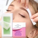10/20/30Pcs Lip, Facial, Eyebrow Bikini Line Hair Removal Wax Strips, Amber, With Vitamin E Care Wipes