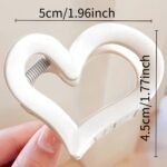 A Set Of 1/2/4 Heart-Shaped Hair Clips - Cute And Minimalist Plastic Hair Accessories For Women, Medium-Sized With Strong Grip And Durability, Perfect For Hairstyle Matching. - Image 5