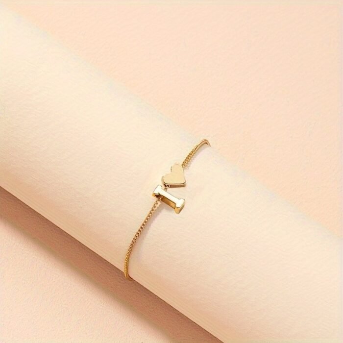 Letter Mini Love Heart Thin Chain Bracelet Simple Minimalist Hand Chain Jewelry Decoration Gift Birthday Gift - Image 20