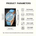1Pc Set Of Fashionable Women'S Sky Blue Roman Quartz Up Faux Leather Watch And 5Pcs Of Heart Sky Blue Accessories Set. Eid, Valentine'S Day, Easter Gift For Mom - Image 6