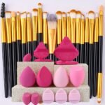 20/34Pcs Makeup Brush Set And 8Pcs Mini Makeup Brush Professional Soft Synthetic Powder Foundation Eyeshadow Makeup Brush Cosmetics Suitable For Beginners - Image 5