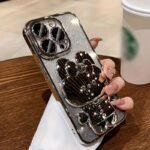 1 Deluxe Electroplated Case For Iphone 15/14/13/12/11Pro Max Plus, Romantic - Cute Bunny Phone Holder And Hidden Holder - Shockproof Ultra-Thin Protection, Easter - Valentine'S Day Gift - Image 3