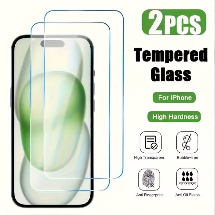2Pcs Tempered Glass For Iphone 15 14 13 12 11 16 Pro Max Screen Protector For Iphone 14 15 16 Plus Glass - Image 6