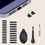 7Pcs Suitable For Type-C Phone Dust Plug Cleaning Brush Protective Sticker Dust Cover For Iphone