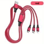 3-In-1 Multi-Functional Usb Flash Charging Cable - Compatible With Iphone 14, 13, 12 Pro Max, Xs Max,, Redmi, One Plus, Usb-C Mobile Phones With Type-C And Micro Usb Connectors - Image 7