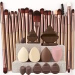 20/34Pcs Makeup Brush Set And 8Pcs Mini Makeup Brush Professional Soft Synthetic Powder Foundation Eyeshadow Makeup Brush Cosmetics Suitable For Beginners - Image 13