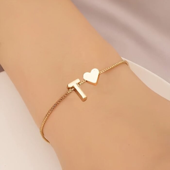 Letter Mini Love Heart Thin Chain Bracelet Simple Minimalist Hand Chain Jewelry Decoration Gift Birthday Gift - Image 28