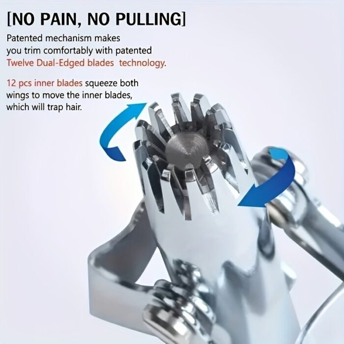 Washable Manual Nose Hair Trimmer For Men And Womens, Stainless Steel, Portable Nose Hair Clipper - Image 5