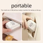 1Pc 7-Day Pill Box With Orange Handles - Large Capacity, Dust And Moisture Proof Organizer For Vitamins And Medicines, Ideal For Travel And Outdoor Use, Polypropylene Material, Travel Pill Organizer | Modern Pill Box | Secure Closure Box, Pill Organizer For Travel - Image 10