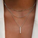 Simple Sexy Rectangular Pendant Rope Chain Necklace Set - Image 2
