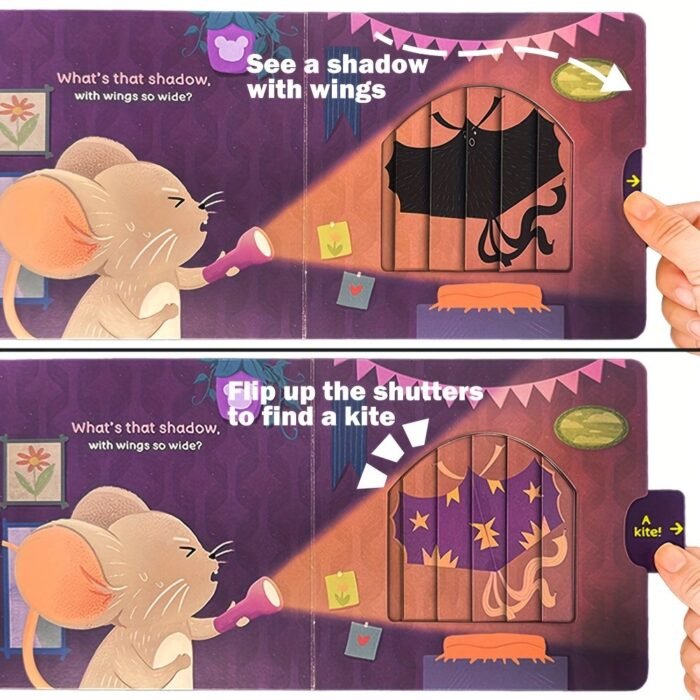 Mouse'S Fear Of The Dark, Push-Pull Books, Busy Book, Parent-Child Learning Activity Book -Overcoming Fear And Cultivating Courage In Preschool Children, Independent Operation Skills Fun Mechanical Design For Hands-On Ability Training, Playful Illustration, Durable Board Book, Engaging Illustrations, Sturdy Construction, Top Gift: Christmas & Birthday Present - Image 7