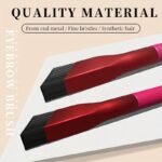 2Pcs Wild Eyebrow Brush Square Multifunctional Stereoscopic Painting Hairline Eyebrow Paste Concealer Eyebrow Brush Brow Makeup Brushes Makeup Tool,Drawing Wild Eyebrows And Other Eyebrow Shapes To Create A Sophisticated Makeup Look - Image 9