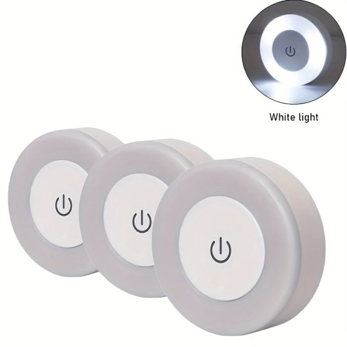 1Pc Led Touch Night Light, Dimmable Bedroom Decorative Lamp Suitable For Kids' Room, Hallway, Bathroom, Living Room, Wardrobe, Cabinet - Warm/White Light - Image 5