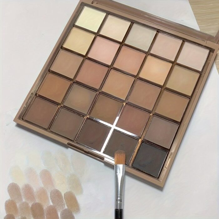 Eyeshadow Palette, 25 Shades, Matte Finish, Neutral Grey & Brown Earth Tones, Coffee & Chocolate Inspired Shades For Versatile Makeup Looks - Image 8