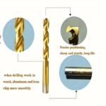 50Pcs Value Pack Titanium Coated Hss High Speed Steel Drill Bit Set, Power Tool Accessories - Image 9