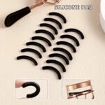 1 Portable Eyelash Curler With 15 Silicone Pads, Stainless Steel Curved Handle Eyelash Curler, Curl And Shape, No Damage To Eyelashes, Eyelash Lifting, Big Eyes, Suitable For Women'S Eyelashes - Image 2