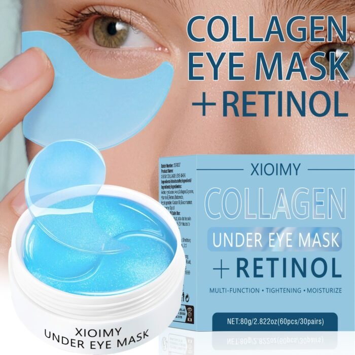 60Pcs Xioimy Collagen & Retinol Under Eye Masks - Hypoallergenic Multi-Functional Gel Eye Patches For Tightening, Moisturizing & Firming - European Specialized Skincare For All Light Beige Types, Men & Women, Eye Patches Skincare, Gentle Skincare, Under-Eye, Hypoallergenic Material - Image 8