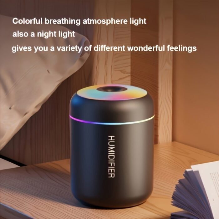 1Pc Essential Oil Aromatherapy Mist Diffuser & Humidifier With Color-Changing Night Light, Cold Mist Function, Refresh And Purify Your Room With A Soothing Atmosphere, Humidifier For Home, Bedroom, Living Room Decor, Bedroom Humidifier | Modern Aesthetic | Colorful Diffuser, Essential Oil Diffuser - Image 3