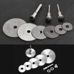 1Set 9Pcs Cutting Wheel Set For Rotary Tool, Saw Blades For Rotary Tool 6Pcs Hss Saw Disc Wheel Cutting Blades With 1Pc 1/8" Round Shank, 1Pc 1/4" Round Shank, One Screwdriver For Wood Plastic Aluminum Cutting - Image 4