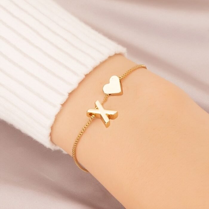 Letter Mini Love Heart Thin Chain Bracelet Simple Minimalist Hand Chain Jewelry Decoration Gift Birthday Gift - Image 45